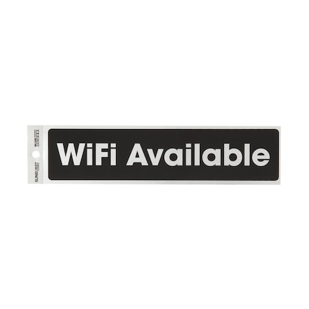 Sunburst Systems Decal WiFi Available 2 in x 8.5 in, Brushed Chrome 5726